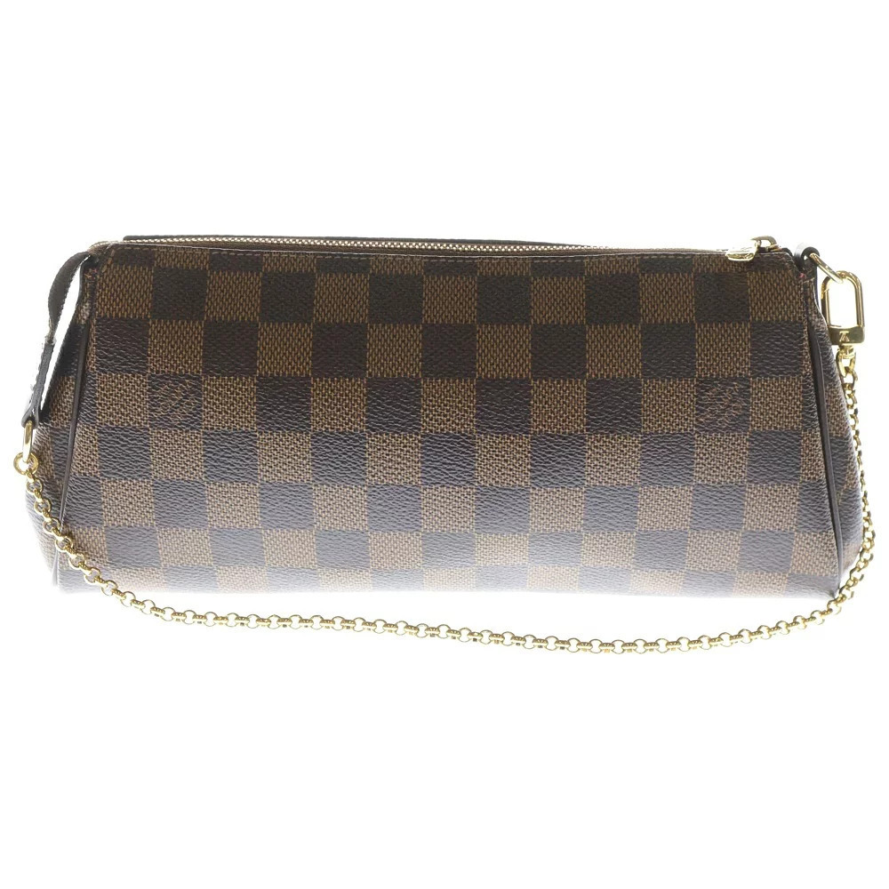 Louis Vuitton leather brown Eva handbag Damier bag shoulder